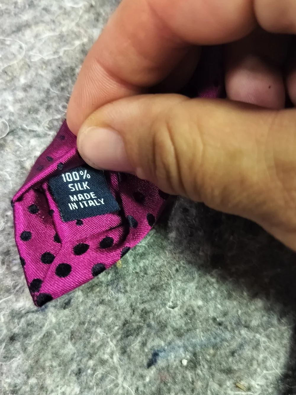 Paul Fredrick Tie Purple Violet Black Dots Pattern Sophisticated Dapper Elegance